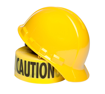 Hard Hat and Caution Tape