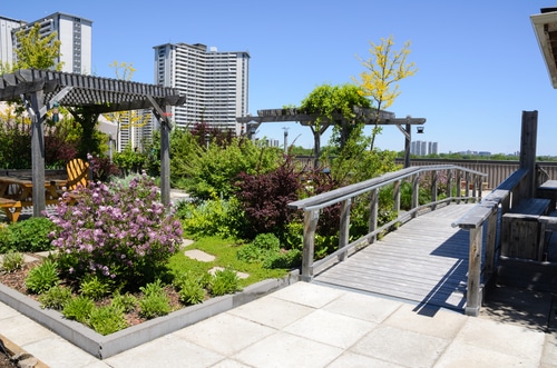 Typical Green Roof Garden atop a skyscraper